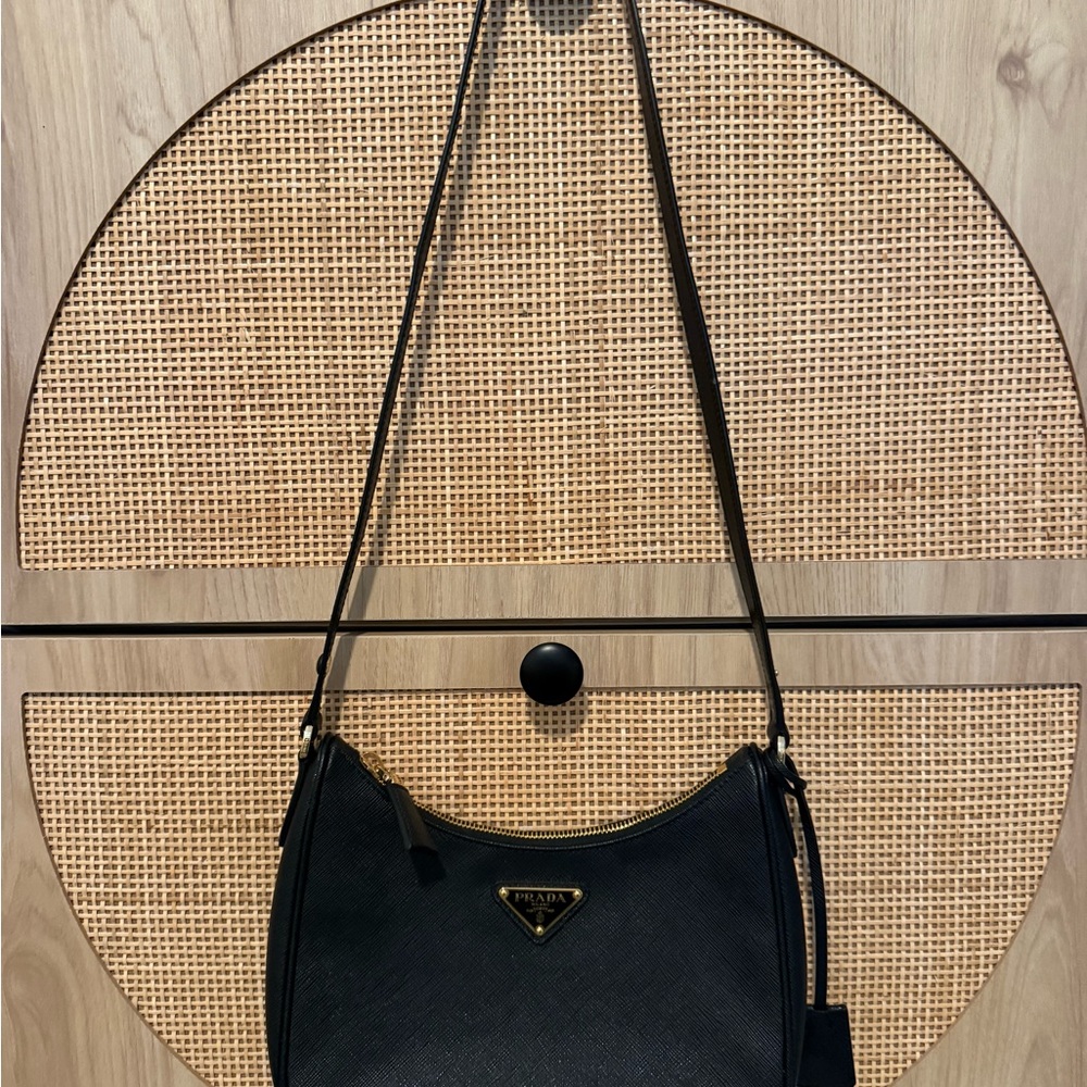 Prada Black Re Edition Saffiano Leather Mini Bag - Picture 4 of 13